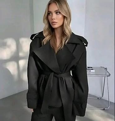 air force bez: Ženski kratki mantil sa pojasom - Elegantni kratki kroj sa izraženim — 1