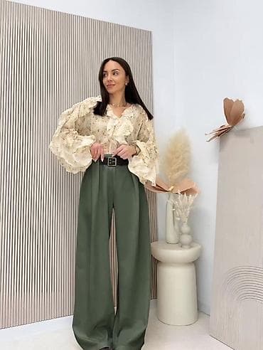 elode parfemi muski: ✅Ženske široke pantalone sa visokim strukom i kais
✅2000 din — 4