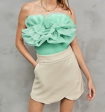 Muška odeća: 🔥Ružičasti, crveni, mint i svetloplavi ženski top bez naramenica sa — 2