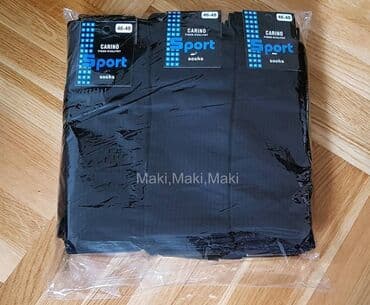 Men's Clothing: Čarape 46-48, sto posto pamuk Crne,teget,bele i sive.Jedan par je — 6