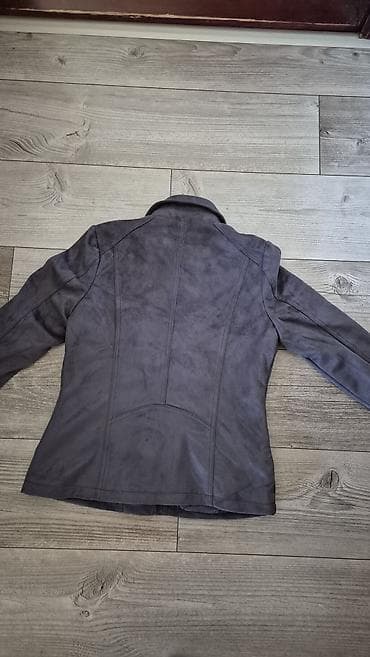 bugatti kaput: Ženska jakna – tamnosiva, moto stil - Materijal: mekana veštačka — 2