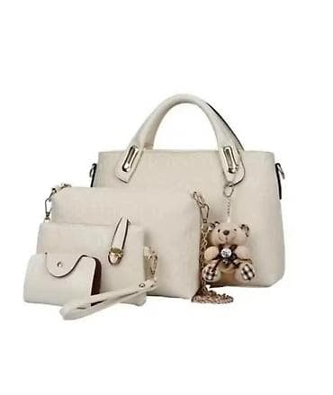 majkl kors torba: Set od 4 torbe i aksesoara – elegantna krem/bež boja Sadrži: - Velika — 1