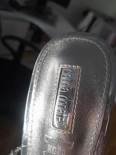 Slippers: Srebrne kožne sandale – Claudia Donatelli - Brend: Claudia Donatelli — 3