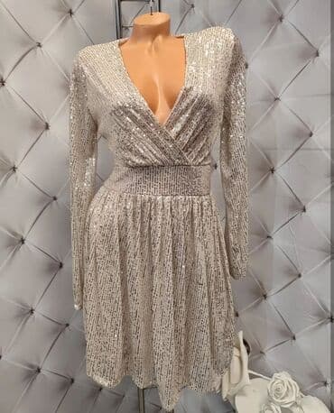 Swimwear: 0101 Brand M, color - Silver, Cocktail, Long sleeves — 3