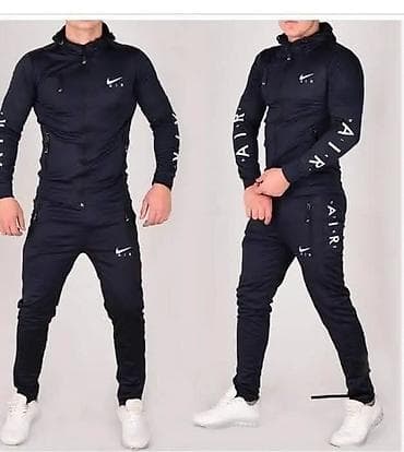 kozne pantalone mona: Muški komplet trenerke – duks sa kapuljačom i donji deo Više ima — 3