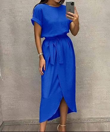 ugg crne kratke: Ženska midi haljina sa pojasom – više boja - Kroj: ravna silueta sa — 1