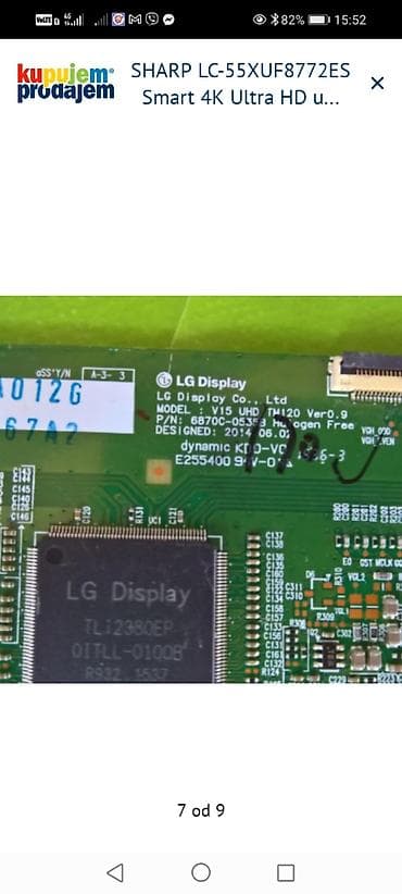 sobne antene za tv: SHARP LC-55XUF8772ES Smart 4K Ultra HD – delovi Dostupne originalne — 8