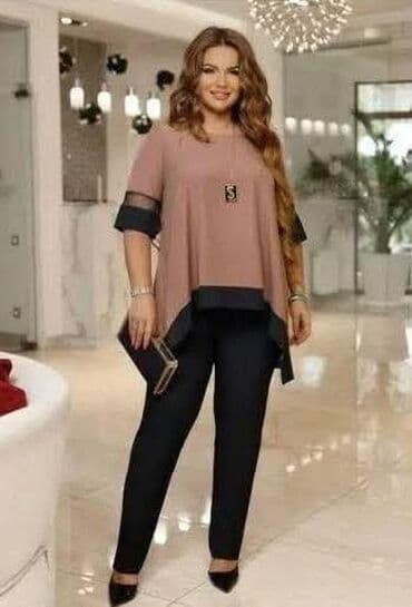 crne tunike za punije: 09.Kompleti za punije 🔥super size 🔥 veličine : xl 2xl 3xl 4xl 5xl 6xl — 1