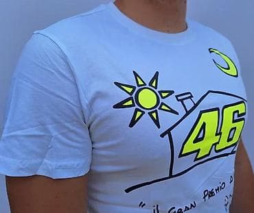 komplet nike: Muška majica kratkih rukava – bela, sa printom “46” i natpisom “il — 6