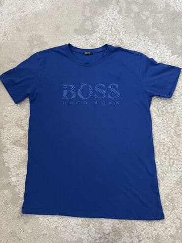 c a basic majice: Boss, XL (EU 42), Pamuk, bоја - Tamnoplava — 1