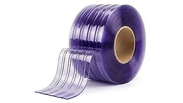 Plavo providna rebrasta PVC trakasta zavesa 200 × 2 mm Cena: 258