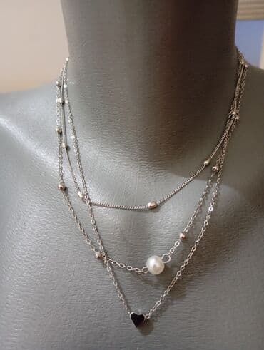 Setovi nakita: Set elegantnih ogrlica – zlatni ton - Ogrlica sa leptirićem: nežan — 9