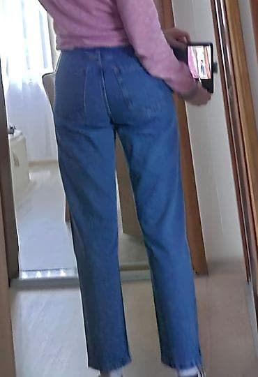 kisne pantalone: Ženske farmerke – visok struk, straight/cigarette kroj - Klasičan — 1