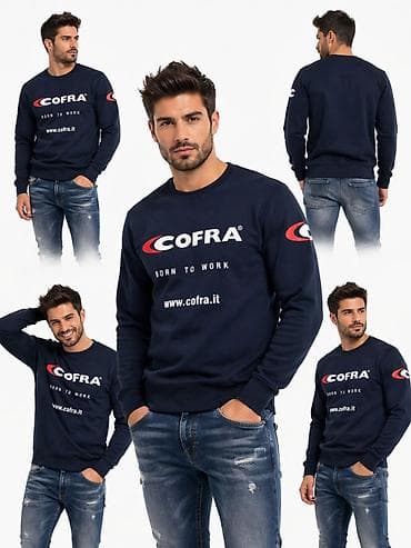 tech fleece s: Muški duks COFRA – “Born to Work” - Model: klasičan duks sa okruglim — 1