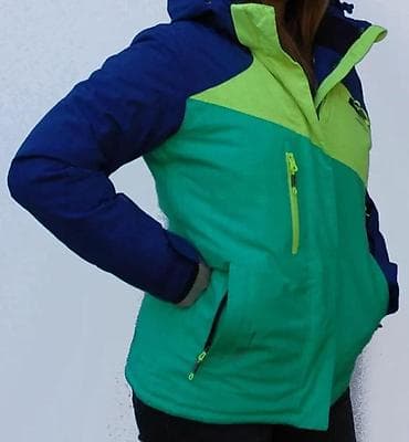 Ženska obuća: Zimska/ski jakna – žensko - Trobojni dizajn: tamnoplava, limeta i — 9