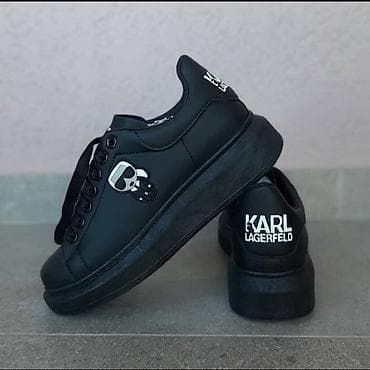 crne air force 1: Karl Lagerfeld ženske patike – crne - Model: niske patike sa — 1