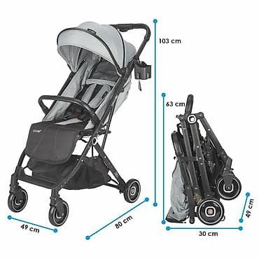 cam kolica kisobran: Coccolle Kišobran Kolica Alla – Siva (SKU: 1) Kompaktna, lagana i — 7