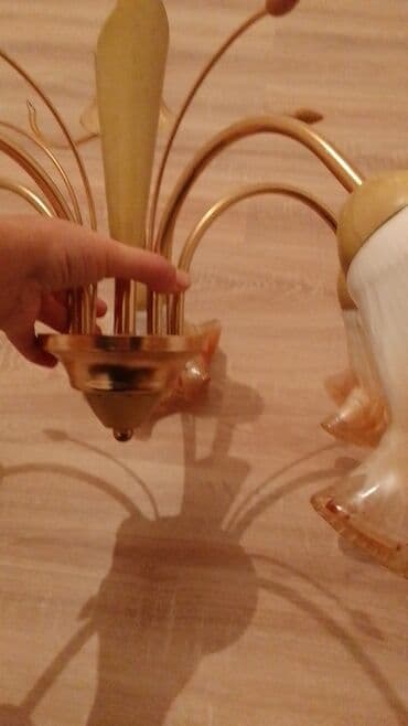 Textile: Chandelier, color - Beige, Used — 4