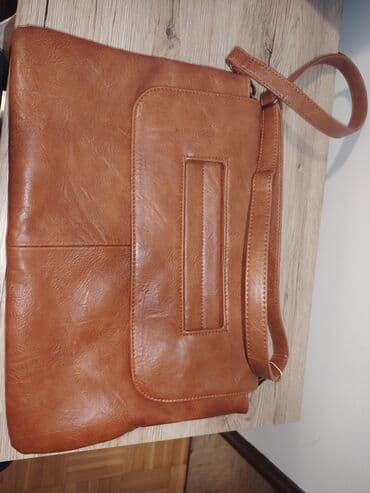 Putni koferi i torbe: Ženska torba preko ramena – konjak braon - Materijal: veštačka koža — 1