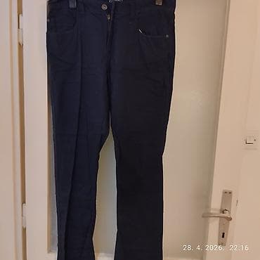 teget lanene pantalone: Farmerke, Defacto, bоја - Tamnoplava — 1