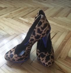 prada cipele srbija: André cipele 
leopard print/kraljevski plava (38) — 3