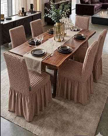 suvo cvece za vazu: Navlake rastegljive za trpezarijske stolice sa karnerima. Kompleti — 1