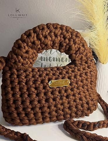 monina torba: Ručno rađena pletena torbica Lolliknit - Brend: Lolliknit (metalna — 1