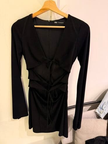 haljine zara za devojcice: Zara XS, bоја - Crna, Dugih rukava — 1