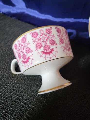 porcelanske solje za caj: Set Lichte porcelan Istocna Nemacka 70te god. Nemacki set radjen — 6