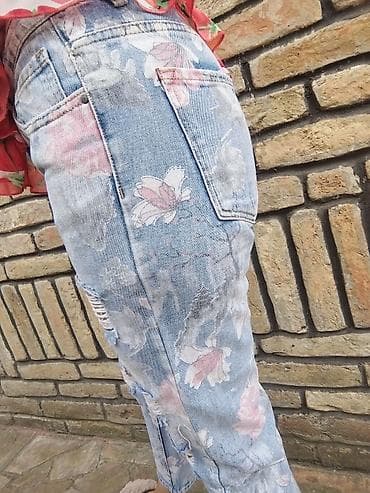 suskavci 90 ih: Farmerke – veličina L - Model: svetloplave teksas farmerke sa — 4