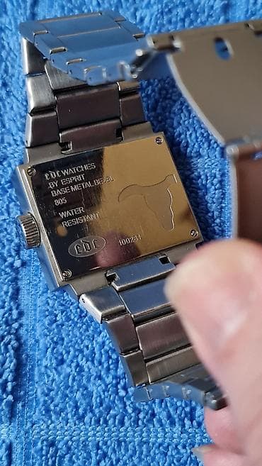 pilotski sat: EDC by Esprit muški ručni sat – pravougaono kućište i čelična — 4