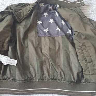 Kids' Clothes: Dečja jakna – bomber stil - Boja: maslinasto zelena sa dva lica - — 6