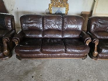 Matresses: Kožna garnitura za dnevni boravak – trosed + 2 fotelje - Materijal at lalafo.rs — 6 Matresses: Kožna garnitura za dnevni boravak – trosed + 2 fotelje - Materijal — 6