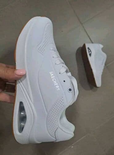 bele mokasine: Skechers, bоја - Bela — 2