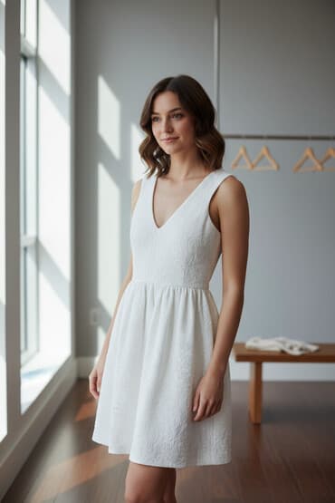 Zara S (EU 36), bоја - Bela, Večernji, maturski, Na bretele