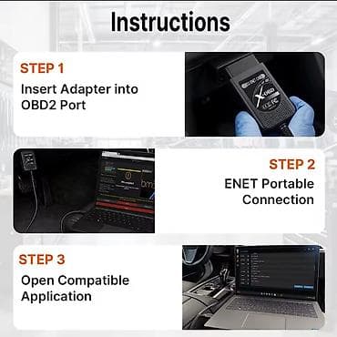 podmetaci za auto: Novo- X-OBD Enet OBD2 BMW & JLR DOIP BimmerCode E-SYS ISTA ENET — 3