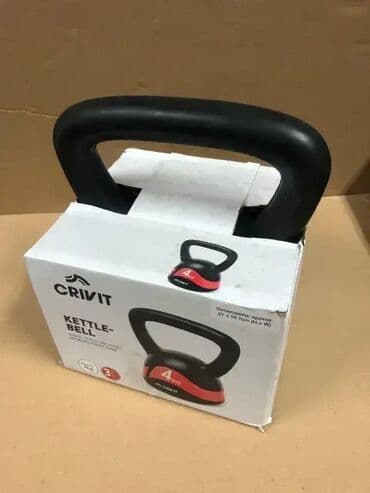 sto na rasklapanje za kampovanje: *** AKCIJA *** #0662 Kettlebell Teg Rusko zvono CRIVIT 4kg; Uključeno — 4