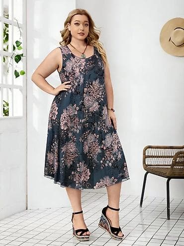 dixie haljine: Lagana letnja haljina bez rukava – midi dužina, kroj A-linije — 7