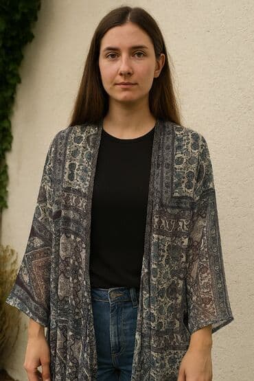 zara нови сад – слике: Zara kimono M-38 NOVO Zara bluza na preklop sa sirokim rukavima 3/4 — 1