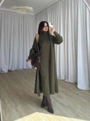 haljina za svaki dan: • Haljina+Kardigan || -Dostupan u 5 boja -Duzina haljine 130+ - — 5