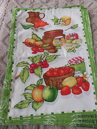 ormar dimenzije: Kuhinjske krpe – set sa motivima kafe, voća i limuna - Materijal — 3