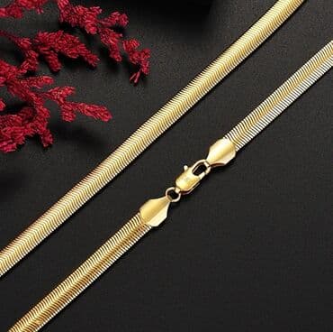 Bracelets: Set: Bracelet, Necklace, Material: Silver, Gold — 3