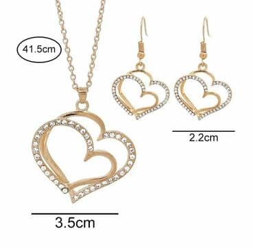 srebrne ogrlice sa cirkonima: Set: Earrings, Necklace — 3