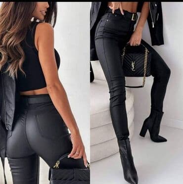 pantalone za punije: ⬆️⬆️⬆️ pantlone od eko koze sa elastinom za vitkiji i puniji stas u — 15