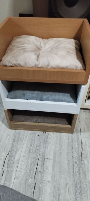 Oprema za kućne ljubimce: Drveni krevet za kućne ljubimce (psi/mačke) sa jastukom - Materijal — 7