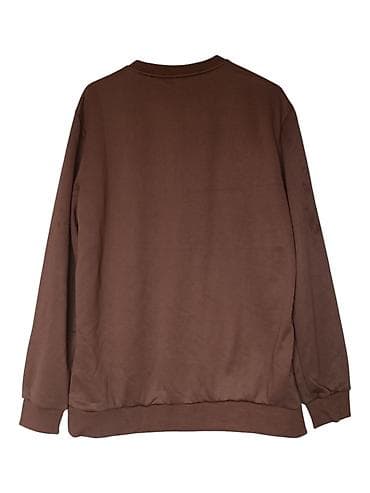 mona xl nova: Unisex duks – braon, klasičan kroj - Boja: jednobojna braon - Model — 3