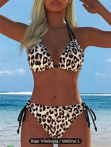 boss sako: Dvodelni ženski bikini set – leopard print - Gornji deo: trouglasti — 4