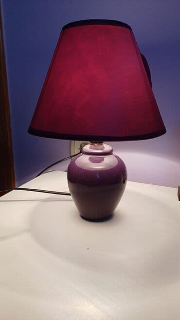 posude za kafu i secer ikea: Ljubicasta lampa na struju. Na kablu ima prekidac za paljenje i — 1