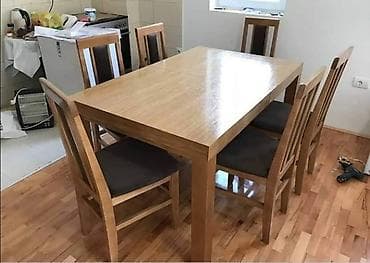 Sto KOCKA: 140cm Boja: Braon (Bajc) Vrsta drveta: Tabla- Medijapan