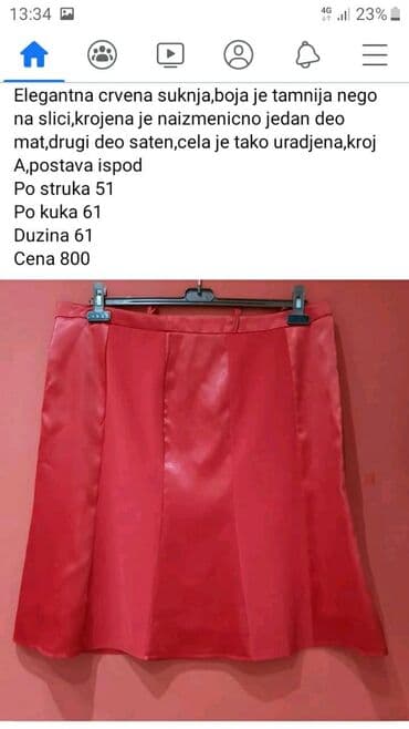 3XL (EU 46), bоја - Crvena